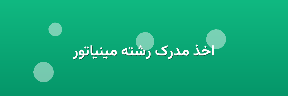 اخذ مدرک رشته مینیاتور