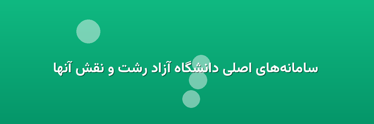  سامانه‌های اصلی دانشگاه آزاد رشت و نقش آنها