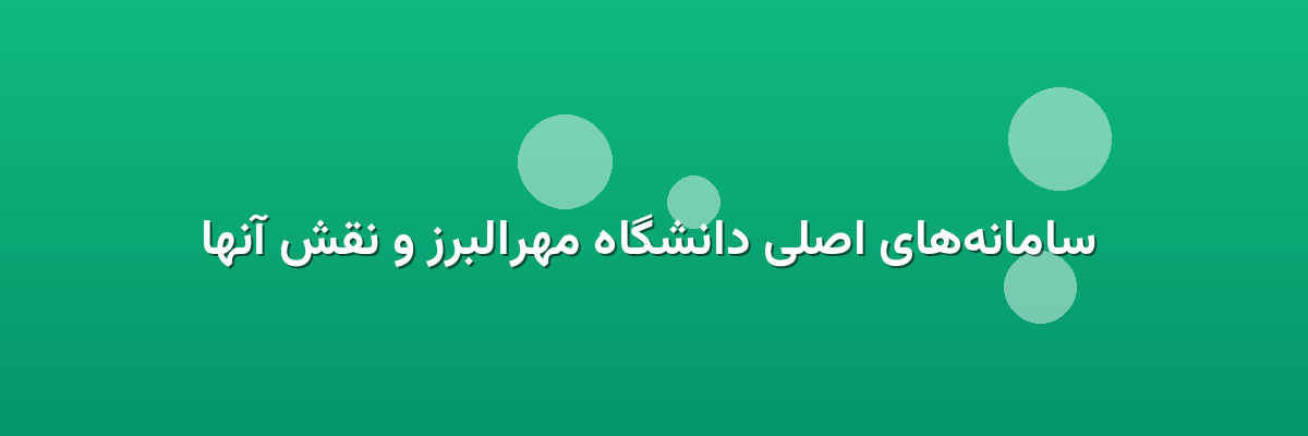  سامانه‌های اصلی دانشگاه مهرالبرز و نقش آنها
