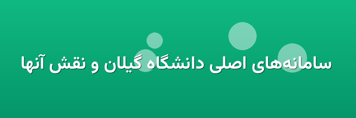  سامانه‌های اصلی دانشگاه گیلان و نقش آنها