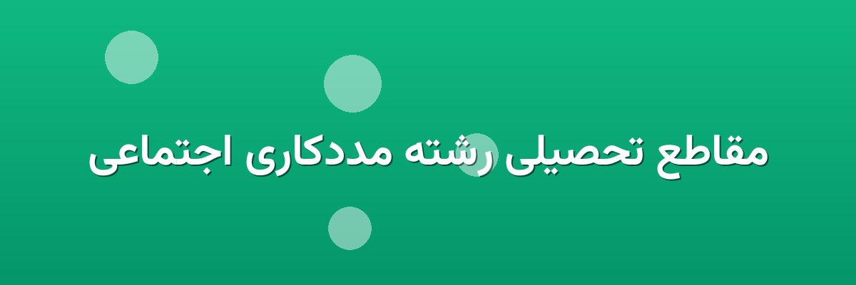 مقاطع تحصیلی رشته مددکاری اجتماعی مقاطع تحصیلی رشته مددکاری اجتماعی
