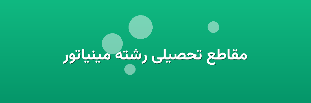 مقاطع تحصیلی رشته مینیاتور