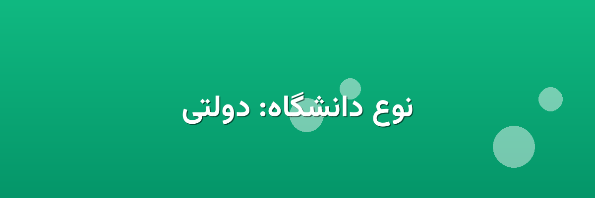 نوع دانشگاه: دولتی